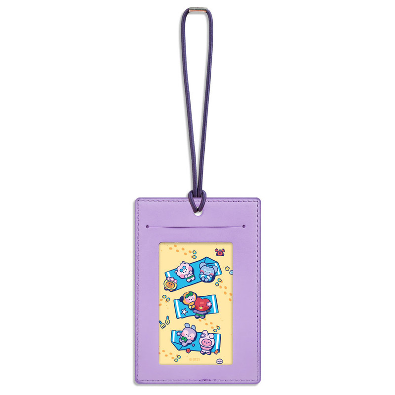 Back of BT21 Cooky Leather Patch Luggage Name Tag