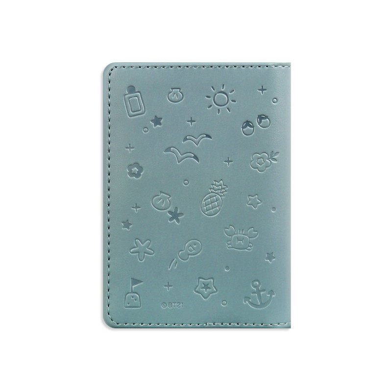 BT21 Shooky Leather Patch Card Case Holder