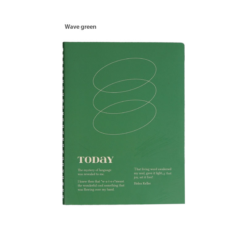 Wave green - Wanna This In The Mood A5 Twin Wire Lined Notebook Wave green - Wanna This In The Mood A5 Twin Wire Lined Notebook