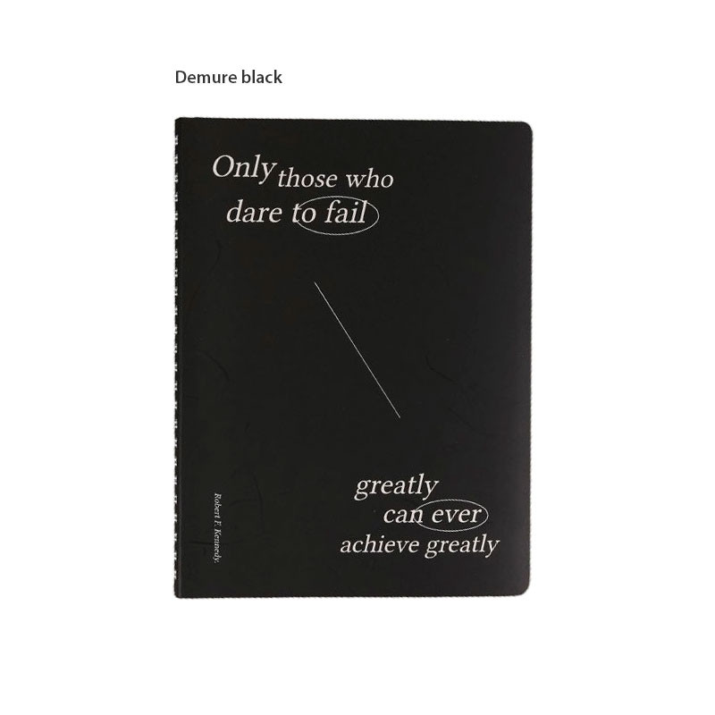 Demure black - Wanna This In The Mood A5 Spiral Grid Notebook Demure black - Wanna This In The Mood A5 Spiral Grid Notebook