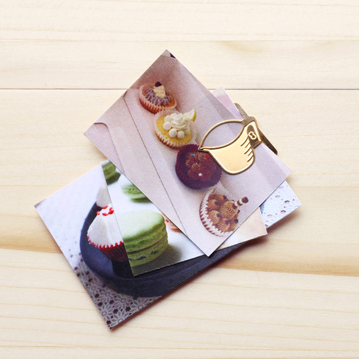 Detail of Bookfriends Home Baking Gold Plated Steel Bookmark