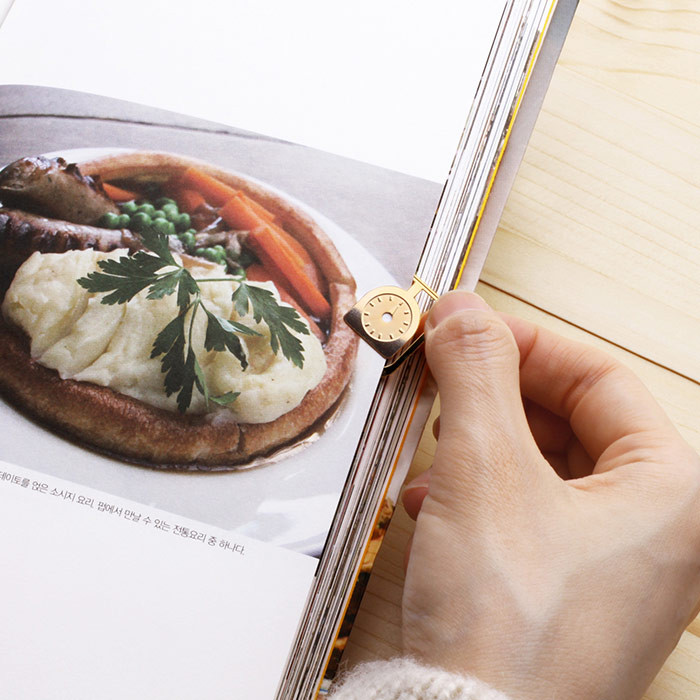 Detail of Bookfriends Home Baking Gold Plated Steel Bookmark