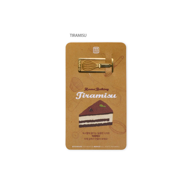 Tiramisu - Bookfriends Home Baking Gold Plated Steel Bookmark
