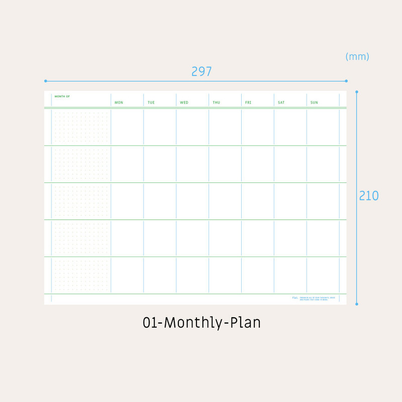 Monthly plan - Paperian A4 Flat Large Notepad Scheduler Monthly plan - Paperian A4 Flat Large Notepad Scheduler