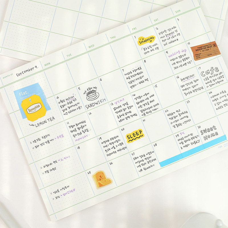 Monthly plan - Paperian A4 Flat Large Notepad Scheduler Monthly plan - Paperian A4 Flat Large Notepad Scheduler