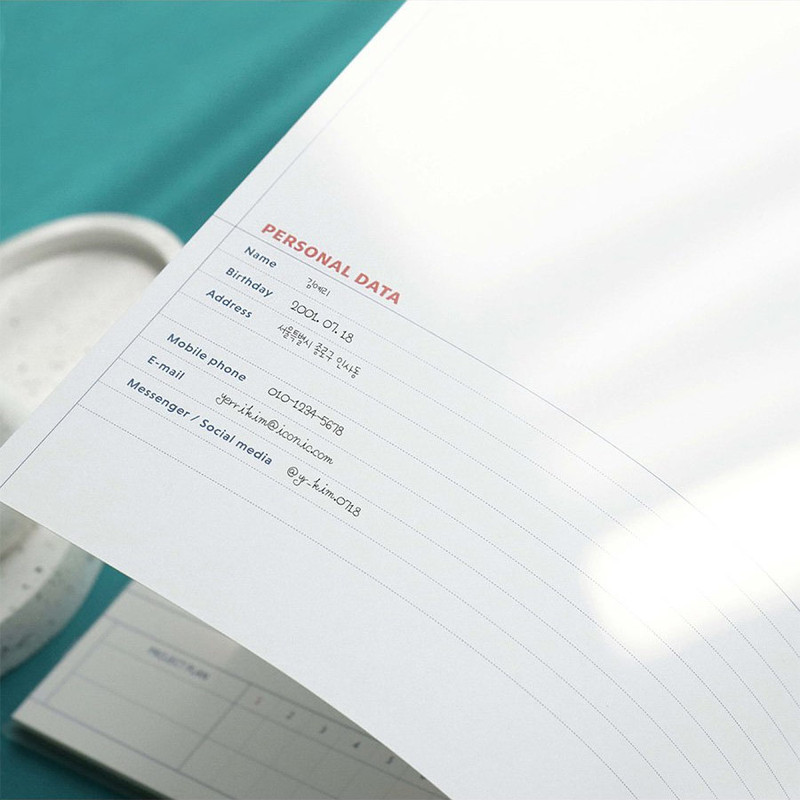 Personal data - Iconic 2024 Record On A4 Dated Monthly Diary Planner