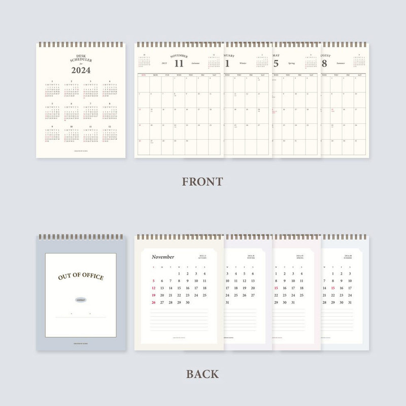 calendar pages - Iconic 2024 Standing Flip Monthly Desk Calendar