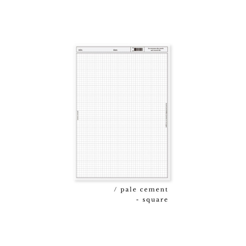 Pale cement - More Basic B5 Lined Grid Notepad