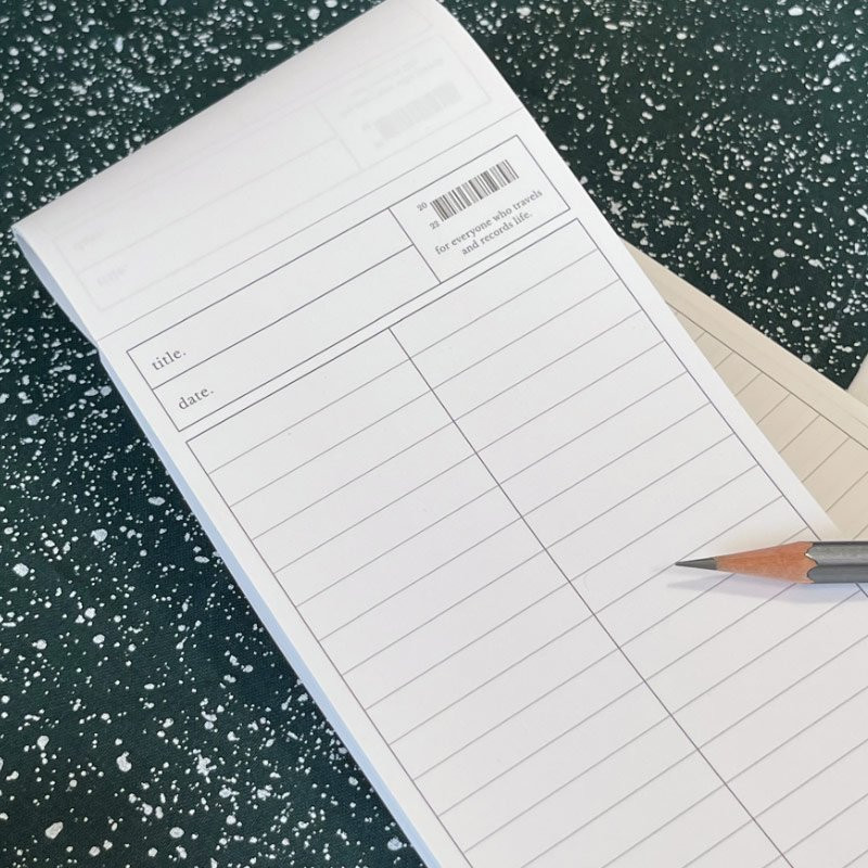 Light snow - More Basic Long Lined Grid Notepad