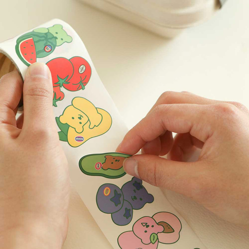 example of use - Dailylike Jelly Bear Fruit Removable Sticker Roll