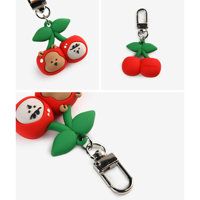 detail of Dailylike Cherry My Buddy Toy Keyclip Key Holder