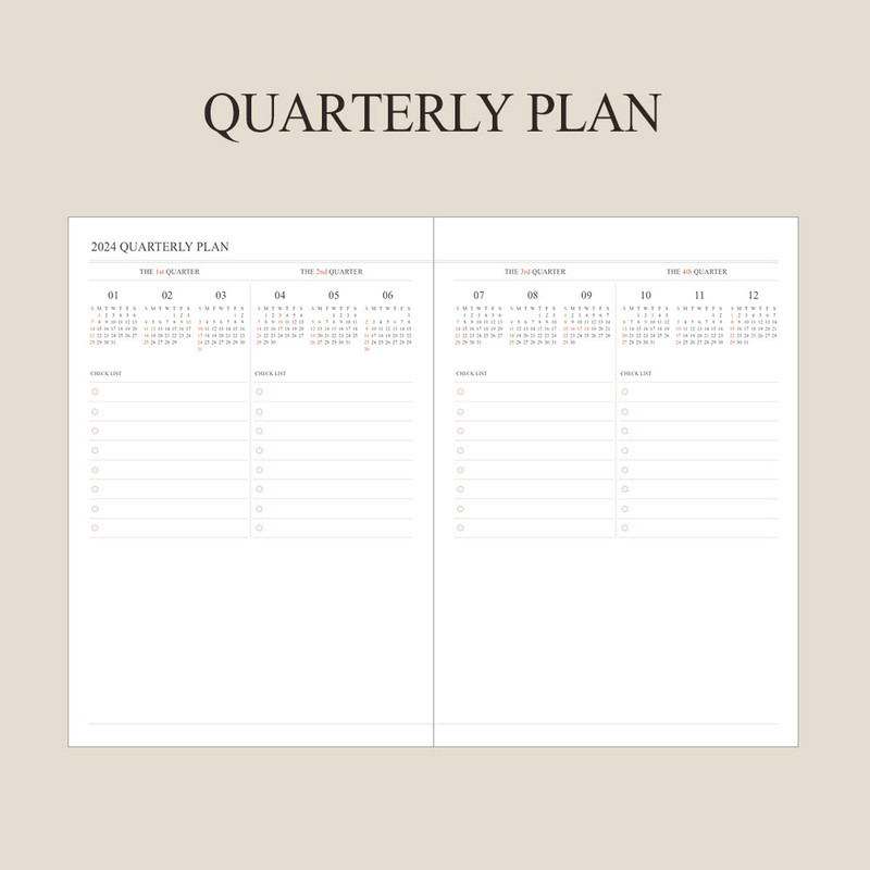 Quarterly plan - Indigo 2024 Official A5 Dated Weekly Diary Planner