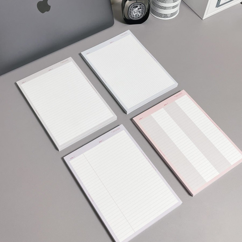 Spring A5 Lined Grid Notepad