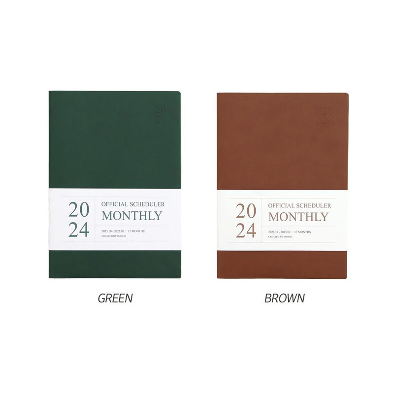 Color - Indigo 2024 Official A4 Dated Monthly Planner Scheduler