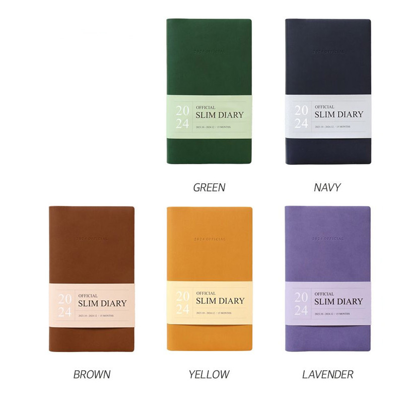 Colors - Indigo 2024 Official Slim Dated Monthly Planner Scheduler