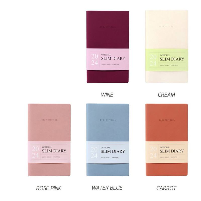 Colors - Indigo 2024 Official Slim Dated Monthly Planner Scheduler