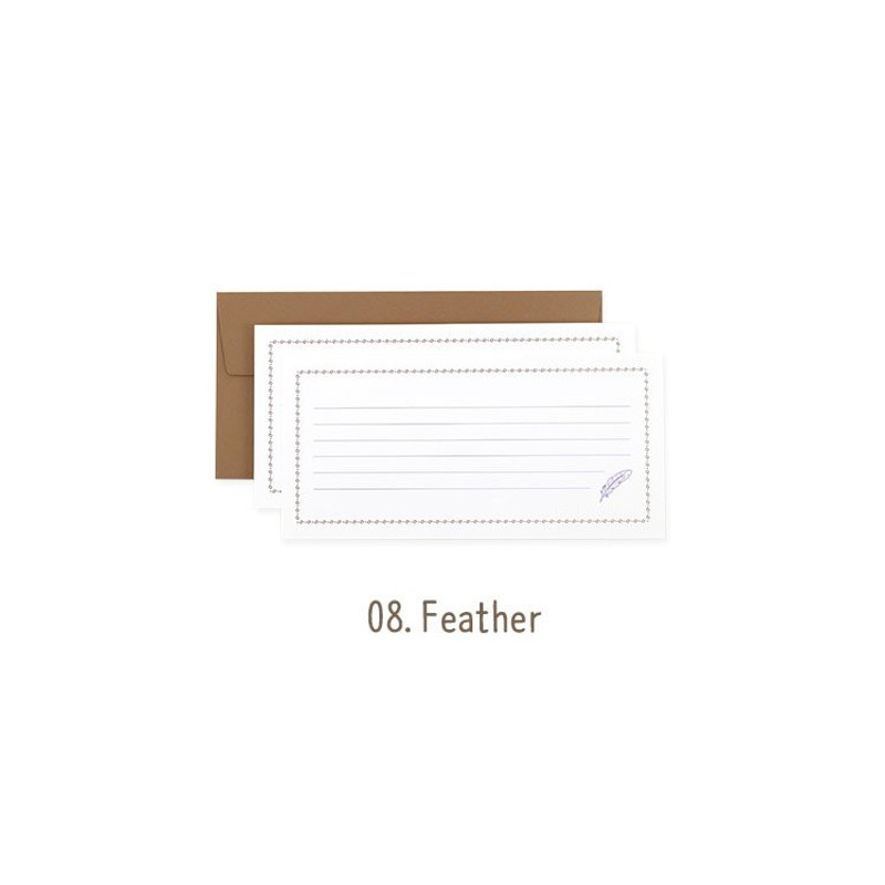 Feather - Near And Dear Small Letter and Envelope Set Feather - Near And Dear Small Letter and Envelope Set