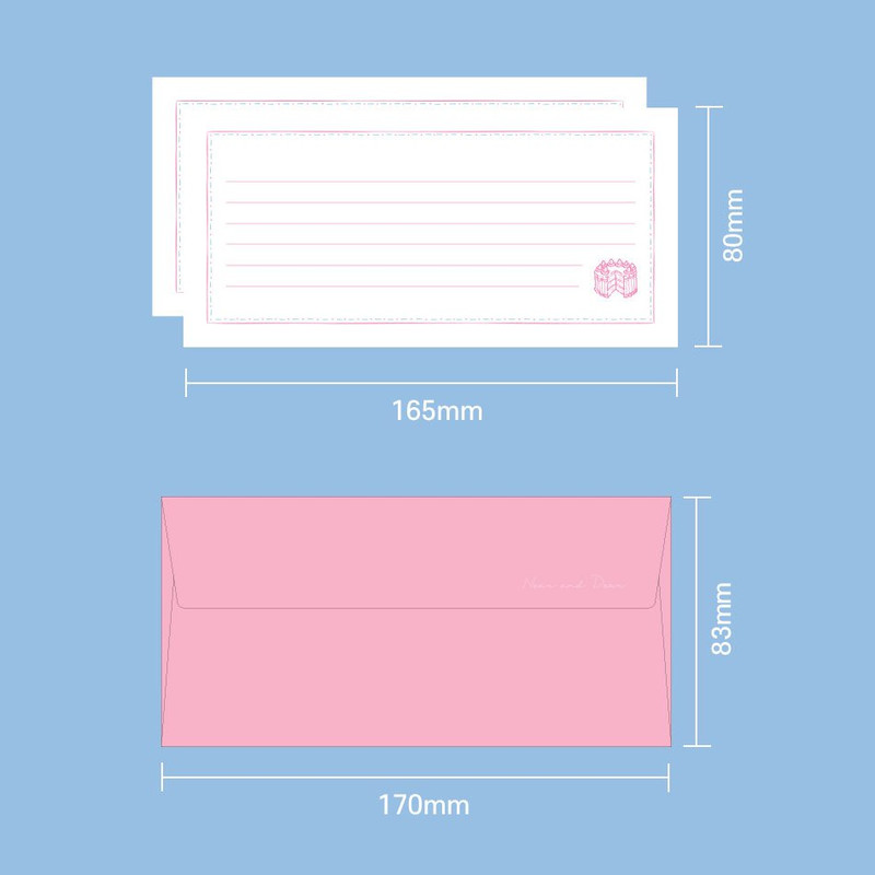 Size of Near And Dear Small Letter and Envelope Set Size of Near And Dear Small Letter and Envelope Set