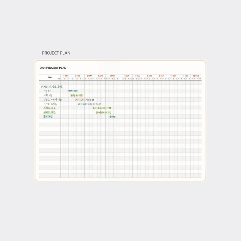 Project plan - 2024 Table Talk B6 Dated Weekly Planner Diary