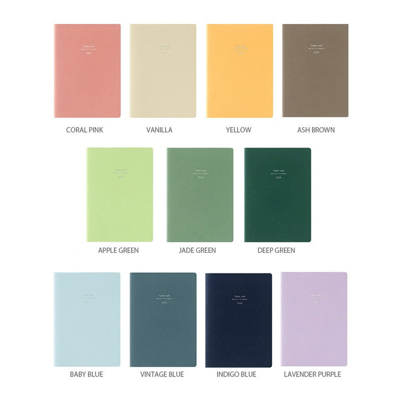 Colors of 2024 Table Talk B6 Dated Weekly Planner Diary