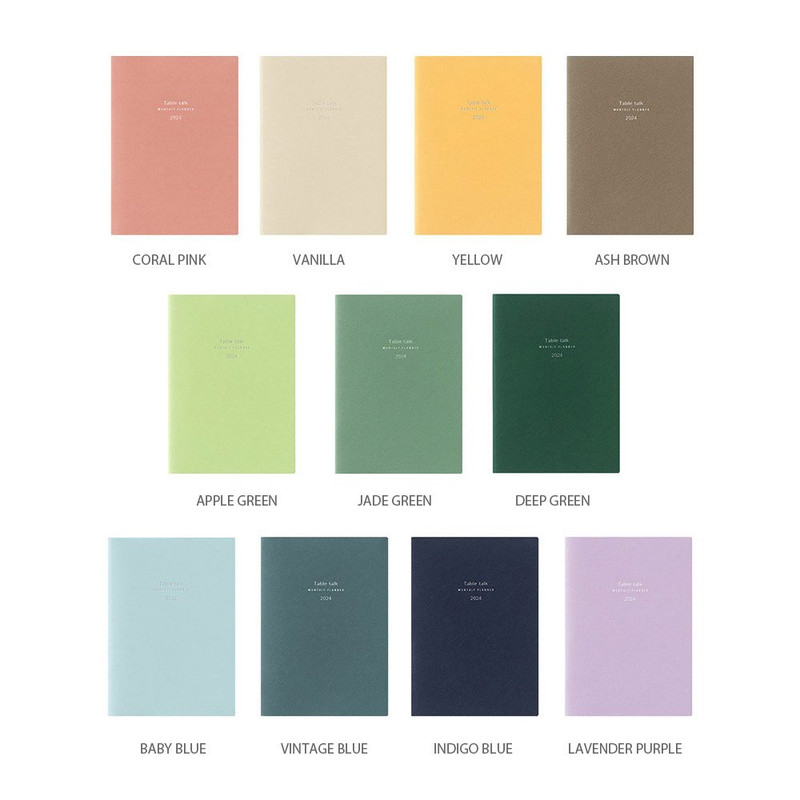Colors of 2024 Table Talk A5 Dated Monthly Planner Diary