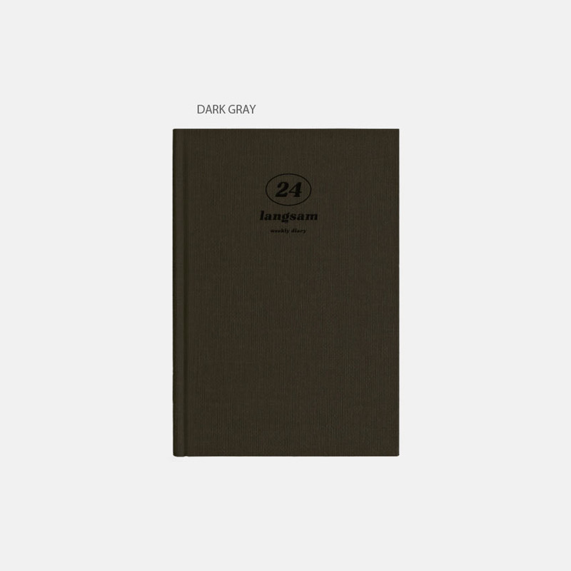 dark grey - Buyme 2024 Langsam Dated Weekly Diary Planner