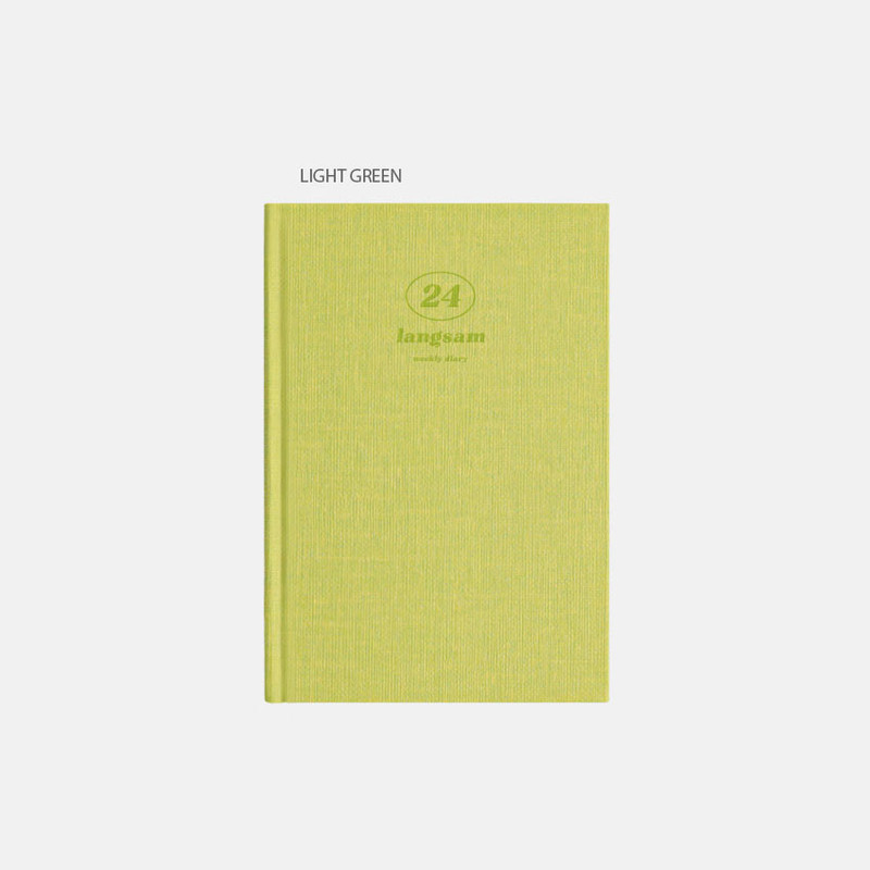 light green - Buyme 2024 Langsam Dated Weekly Diary Planner