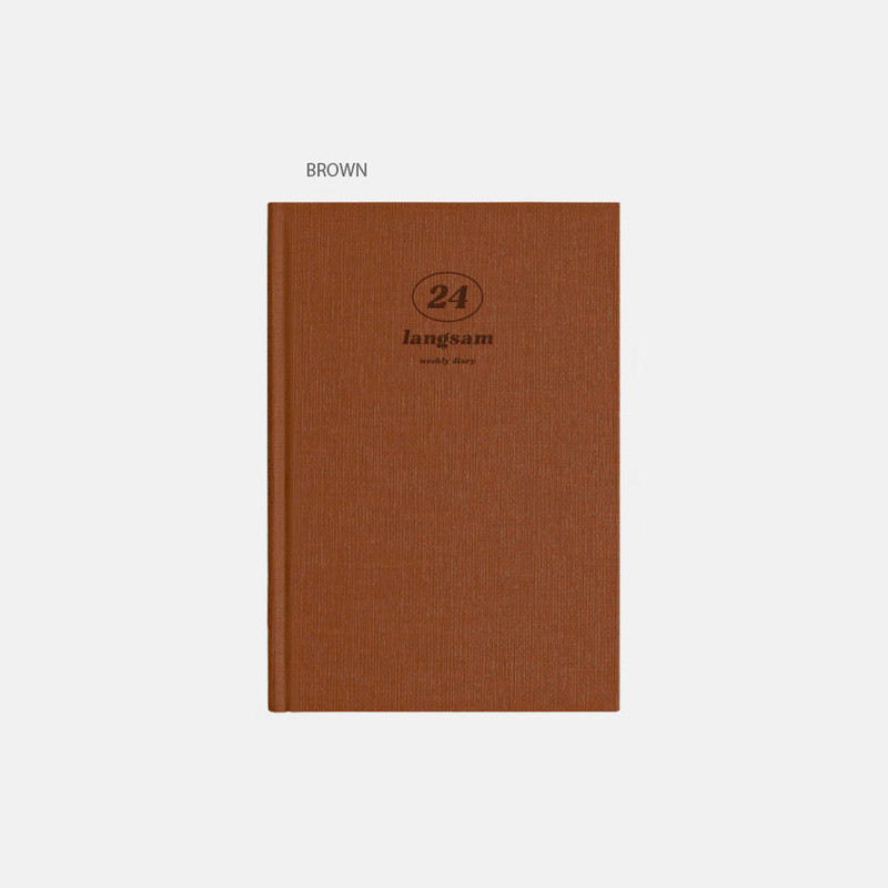 Brown - Buyme 2024 Langsam Dated Weekly Diary Planner