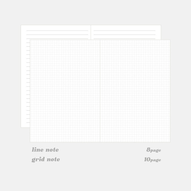 lined note and grid note - Buyme 2024 Langsam Dated Weekly Diary Plannerv