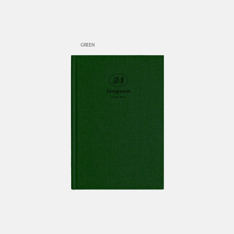 green - Buyme 2024 Langsam Dated Weekly Diary Planner