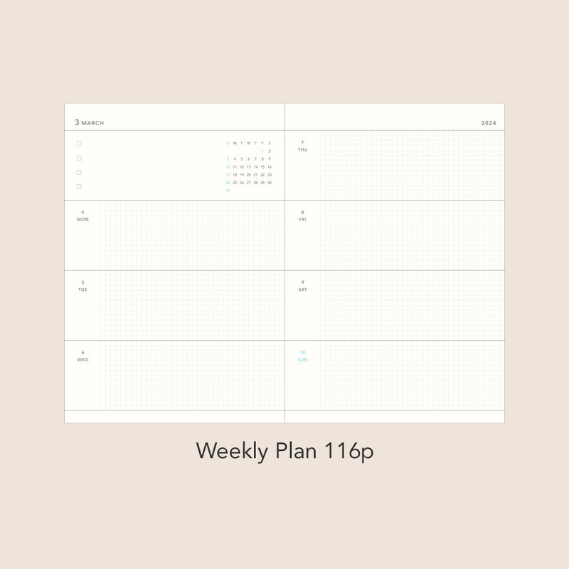 Weekly plan - 2024 Edit Large Dated Weekly Planner Agenda