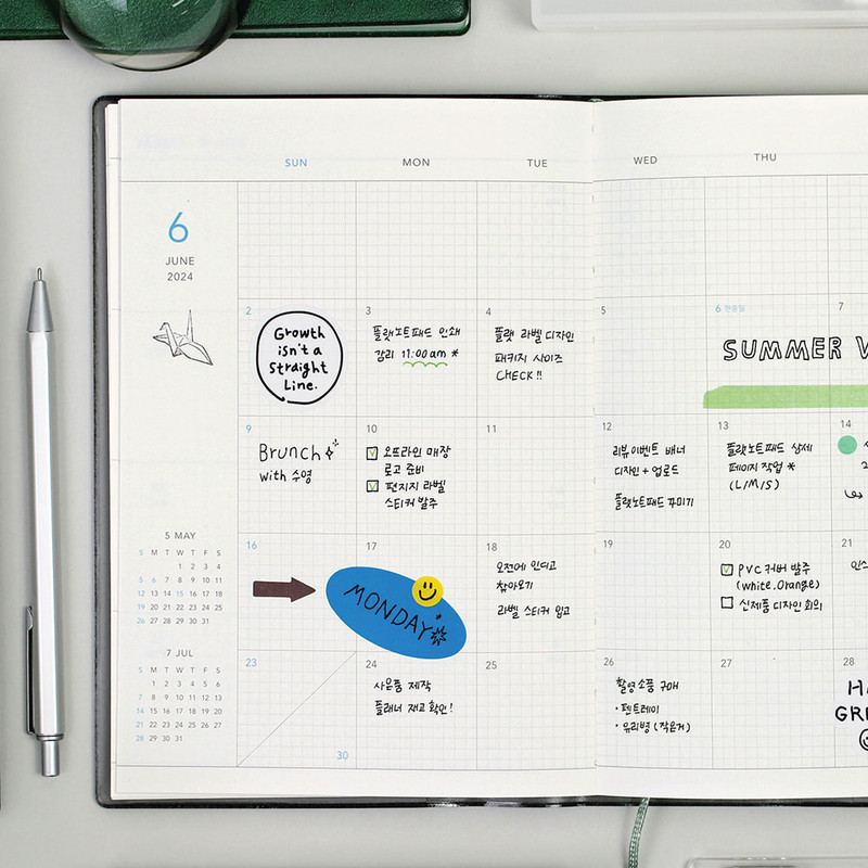 Monthly plan - 2024 Edit Large Dated Weekly Planner Agenda