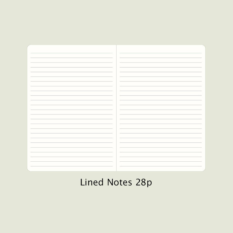 Lined Notes - 2024 Simple A5 Hardcover Dated Weekly Planner
