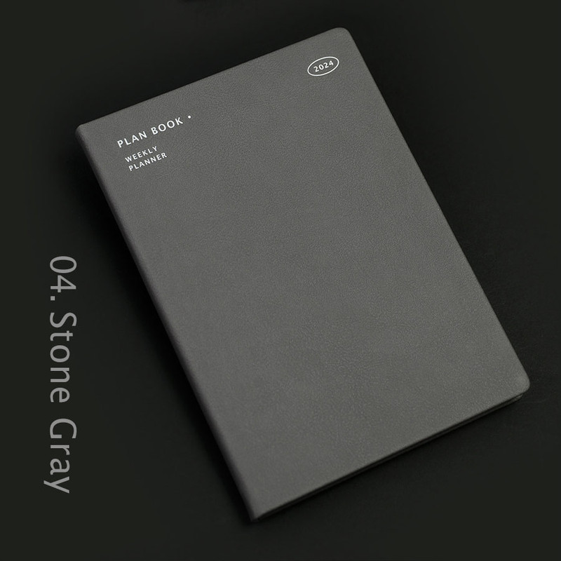 Stone gray - 2024 Simple A5 Hardcover Dated Weekly Planner