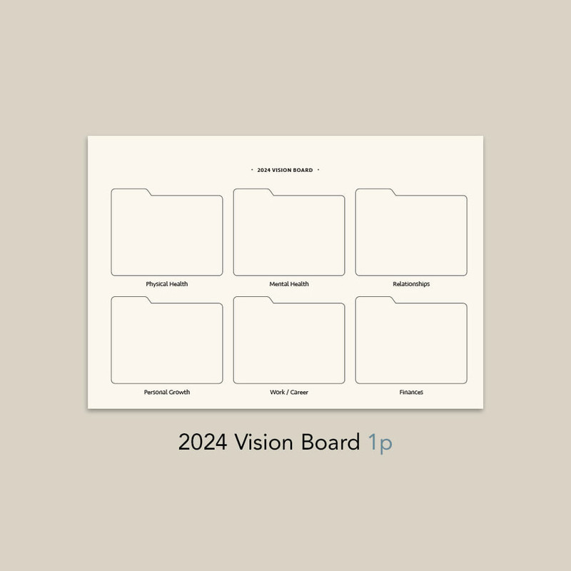 2024 Vision board - 2024 Archive Dated Monthly Standing Flip Desk Calendar