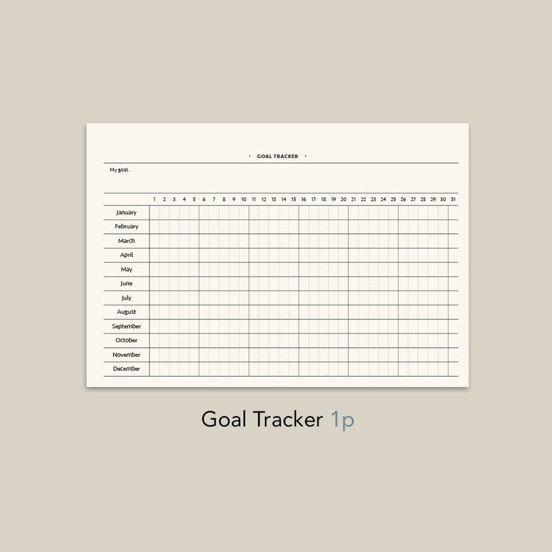 Goal tracker - 2024 Archive Dated Monthly Standing Flip Desk Calendar