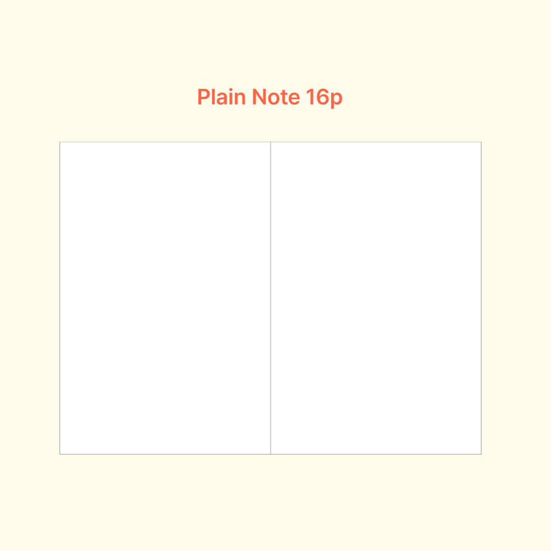 plain note - O-check 2024 Compact B6 Dated Monthly Diary Planner