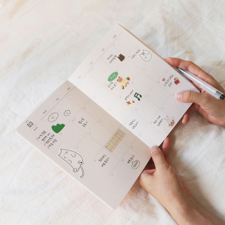 monthly plan - O-check 2024 Compact B6 Dated Monthly Diary Planner