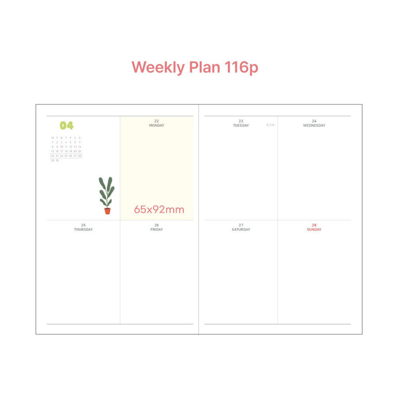 Weekly plan - O-check 2024 Les Beaux Jours Pocket Dated Weekly Diary Planner