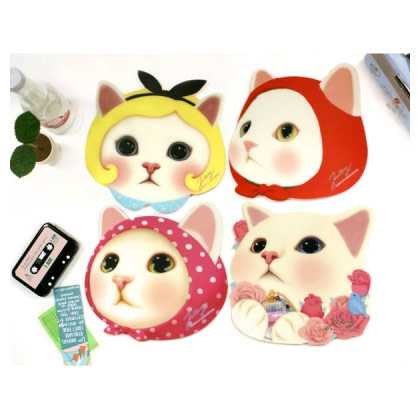 Jetoy Choo Choo cute cat face mouse pad