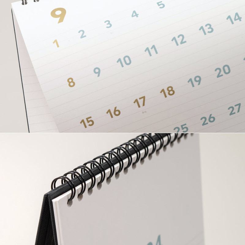 Detail of 2024 Simple Long Standing Flip Desk Calendar Detail of 2024 Simple Long Standing Flip Desk Calendar