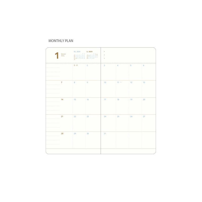 Monthly plan - 2024 Notable Memory Slim Handy Dated Monthly Planner Monthly plan - 2024 Notable Memory Slim Handy Dated Monthly Planner