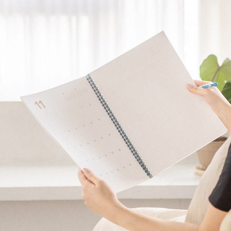 Monthly plan - 2024 Second A4 Twin Wire Dated Monthly Planner Agenda