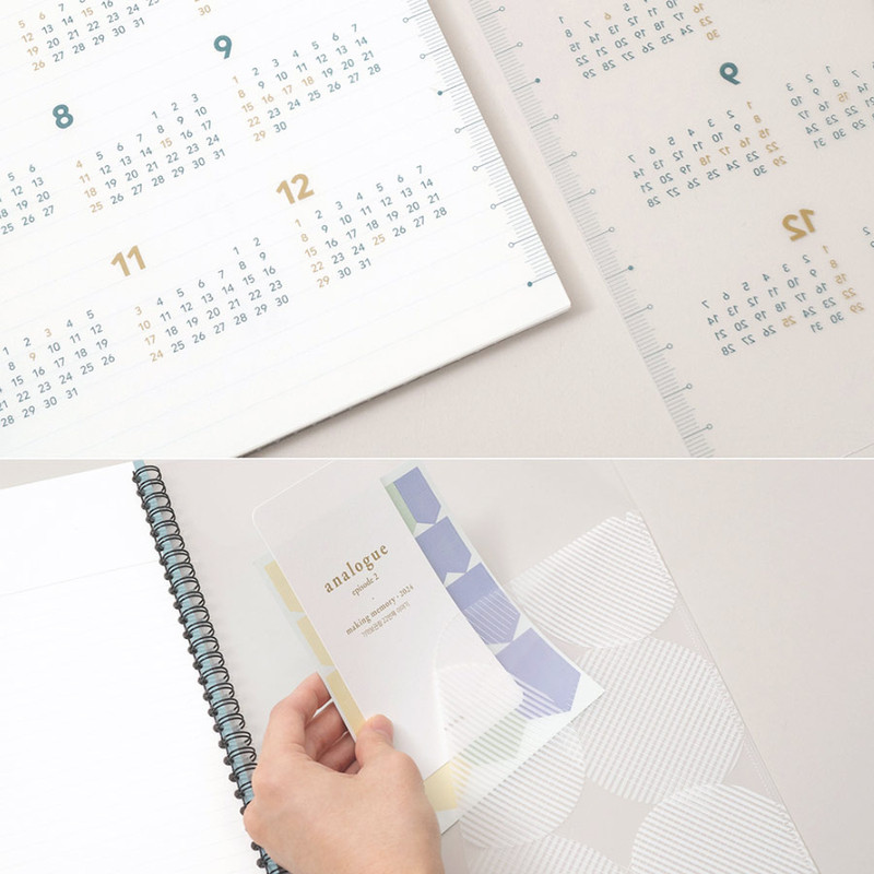 Detail of 2024 Second A4 Twin Wire Dated Monthly Planner Agenda