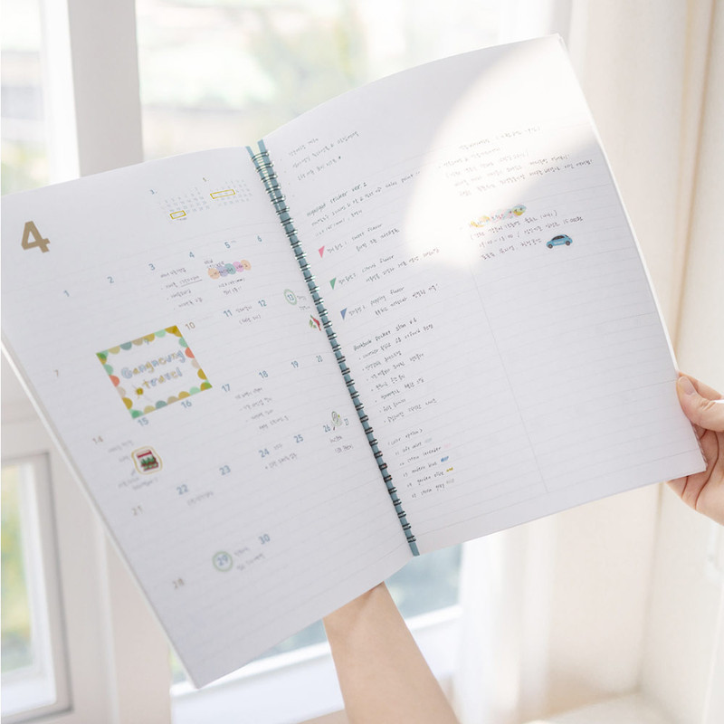 2024 Second A4 Twin Wire Dated Monthly Planner Agenda