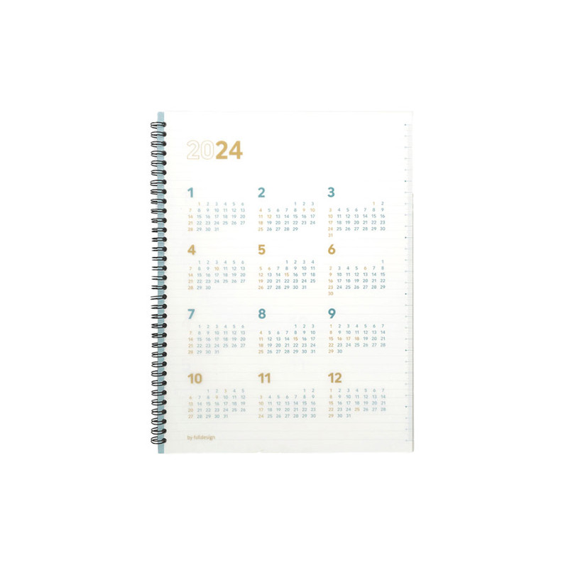 2024 Second A4 Twin Wire Dated Monthly Planner Agenda