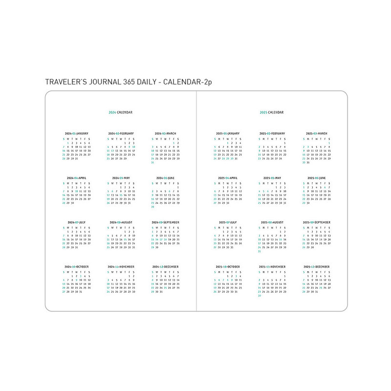 CALENDAR - MINIBUS 2024 Traveler's 365 Dated Daily Journal Diary