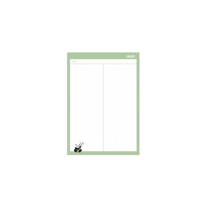 Green - Hello Bao A5 Sized Grid Notepad 40 Sheets