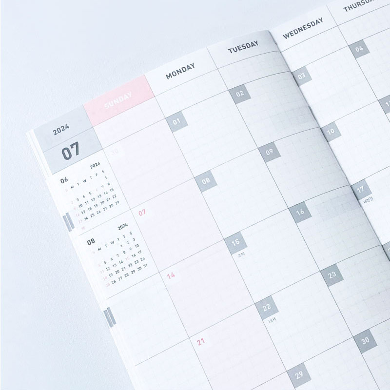 Monthly plan - 2024 Popo B6 Dated Weekly Planner Diary