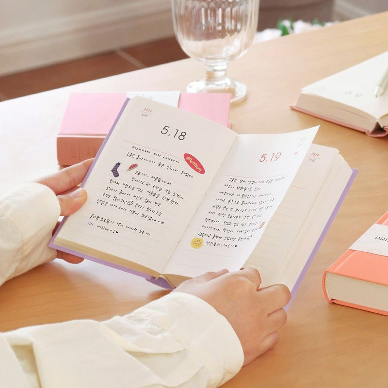 Daily plan - 2024 Prism Small Hardcover Dated Daily Diary Agenda Daily plan - 2024 Prism Small Hardcover Dated Daily Diary Agenda